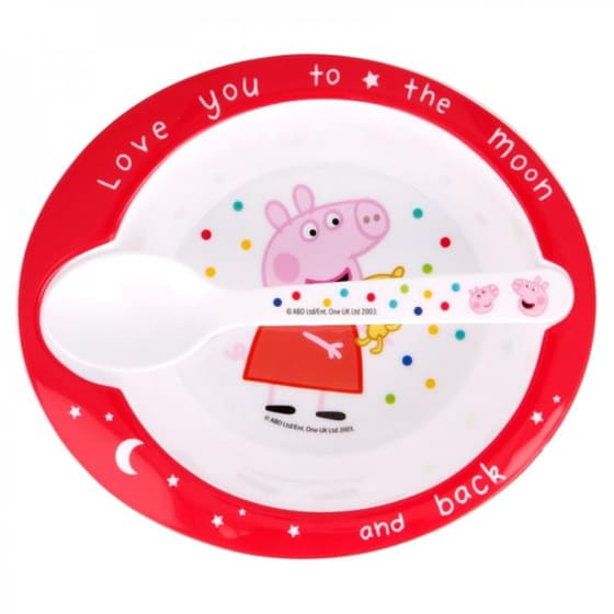Peppa Pig Σετ Μπολ Φαγητού Με Κουτάλι Peppa image 0