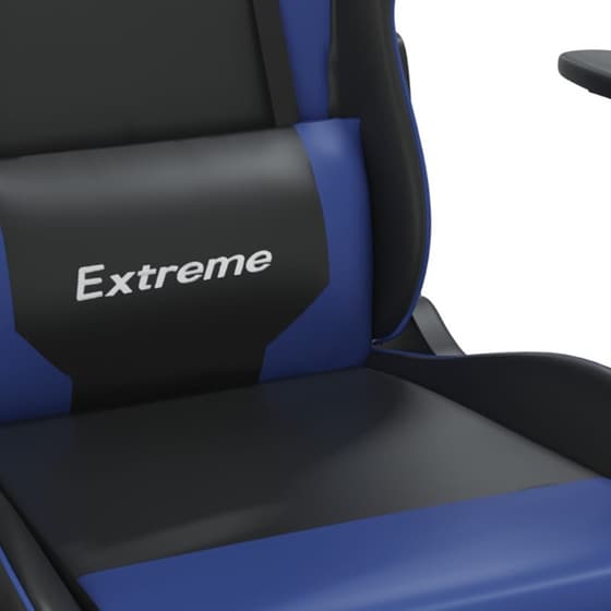 Καρέκλα Gaming VIDAXL 3143699 με Υποπόδιο από Τεχνητό Δέρμα - Μαύρο / Μπλε image 6