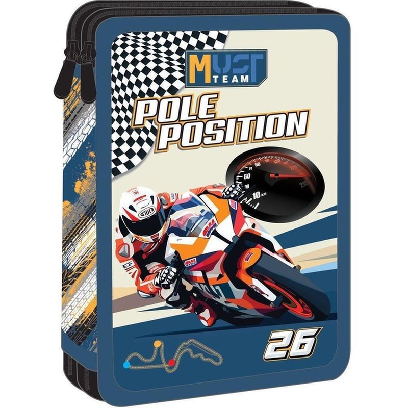 Κασετίνα Παραλληλόγραμμη Γεμάτη Must Team Pole Position