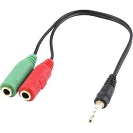 White Shark 3.5mm Male - 2x 3.5mm Female Headset Cable