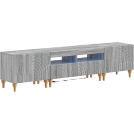 Έπιπλο Τηλεόρασης VidaXL με LED 3 τμχ 178 x 35 x 43 cm - Γκρι Sonoma