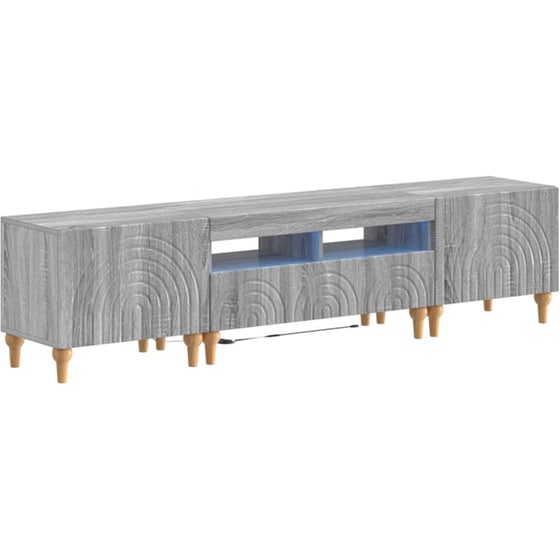 Έπιπλο Τηλεόρασης VidaXL με LED 3 τμχ 178 x 35 x 43 cm - Γκρι Sonoma image 0