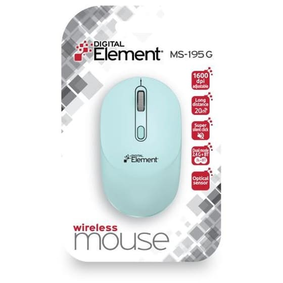 Element MS-195G Ασύρματο Ποντίκι Τιρκουάζ image 2