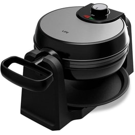 LIFE Waffle Pro Rotary Waffle Maker 1000 W 4 Θέσεων Μαύρο Βαφλιέρα