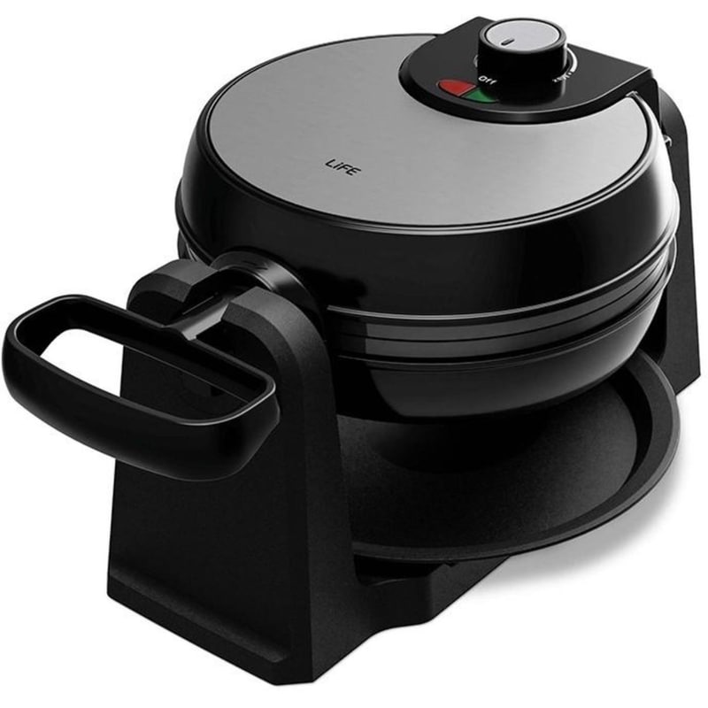 LIFE LIFE Waffle Pro Rotary Waffle Maker 1000 W 4 Θέσεων Μαύρο Βαφλιέρα