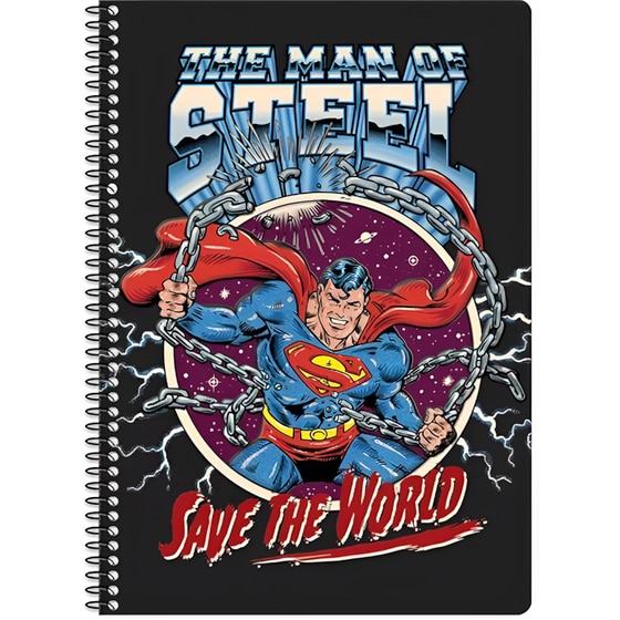 Τετράδιο Σπιράλ GRAFFITI B5 2 Θεμάτων Superman 60 Φύλλων (1 Τεμάχιο) image 0