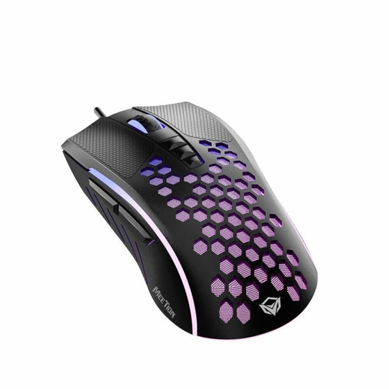 Meetion Honeycomb Gm015 RGB Gaming Ενσύρματο Ποντίκι Μαύρο image 5