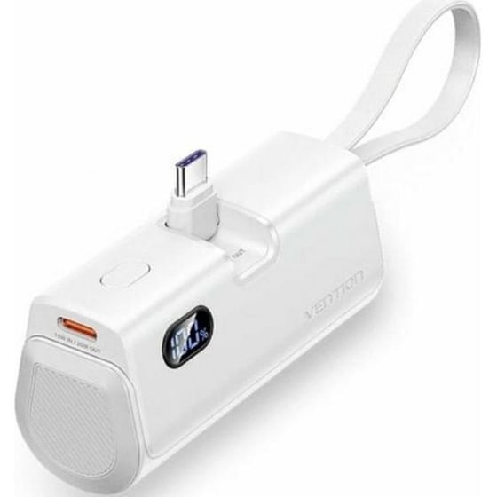 Powerbank Vention FHQW0 με ενσωματωμένο καλώδιο Lightning 4.800mAh 22.5W - White image 0