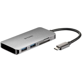 D-Link DUB-M610 USB Hub 6 σε 1 USB-C - Ασημί