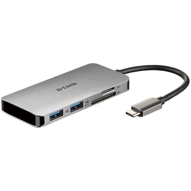 D-Link DUB-M610 USB Hub 6 σε 1 USB-C - Ασημί