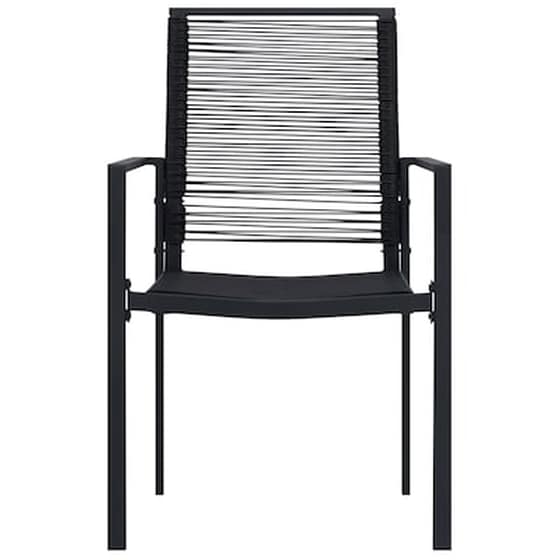 Καρέκλες Κήπου Vidaxl από Ρατάν 2 Τεμ. 60x55x90cm - Μαύρες image 3