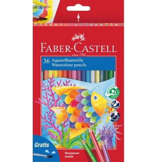 Ξυλομπογιές Faber Castell Watercolour Brush (36 Τεμάχια) image 0