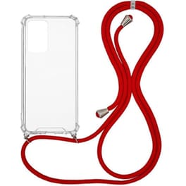 Θήκη Xiaomi Redmi Note 12 Pro 4G - Sonique Armor Clear Με Κορδόνι  - Κόκκινο