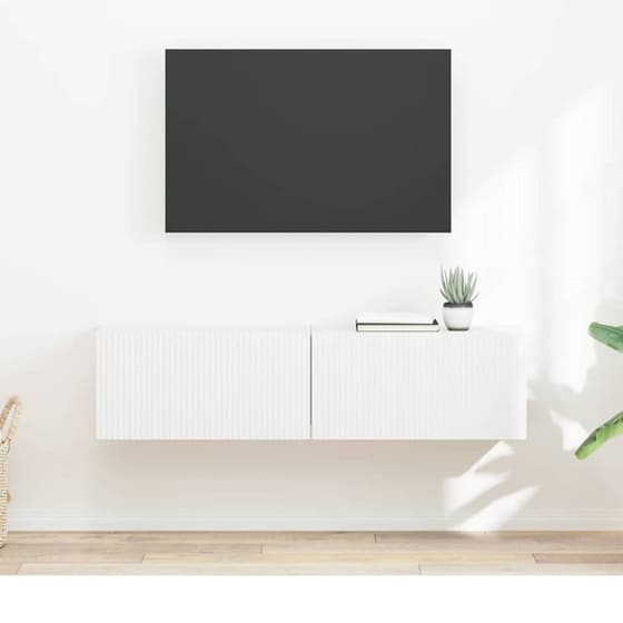Έπιπλο Τηλεόρασης VidaXL Επιτοίχιο 2 τμχ 60 x 31 x 29,5 cm - Λευκό image 1