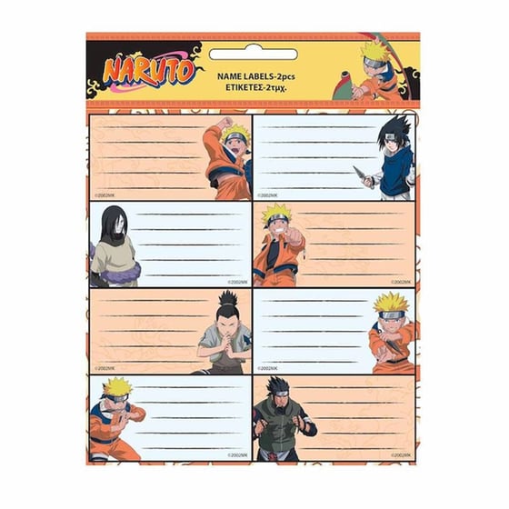 Αυτοκόλλητες Ετικέτες GIM Naruto (2 Φύλλα - 16 Τεμάχια) image 0