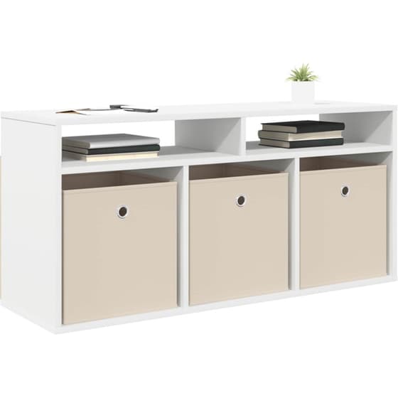 Έπιπλο Τηλεόρασης VidaXL με Συρτάρι 102 x 32 x 48,5 cm - Λευκό image 2