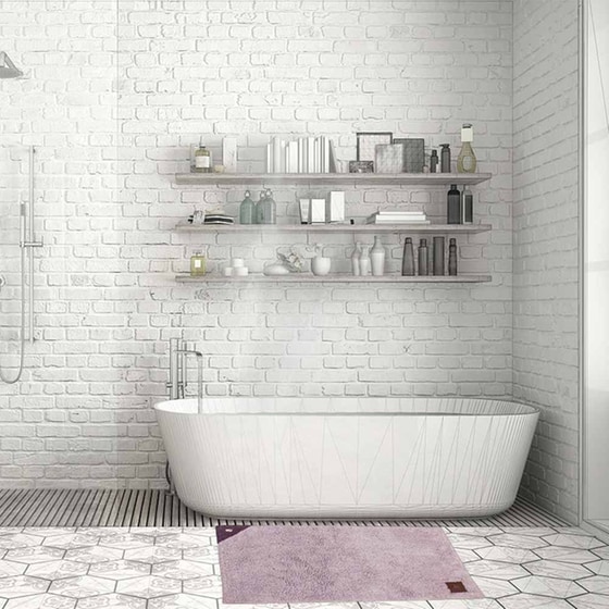 Πατάκι Μπάνιου Greenwich Polo Club 2572 Ορθογώνιο Βαμβακερό 70x100 cm - Λιλά image 1