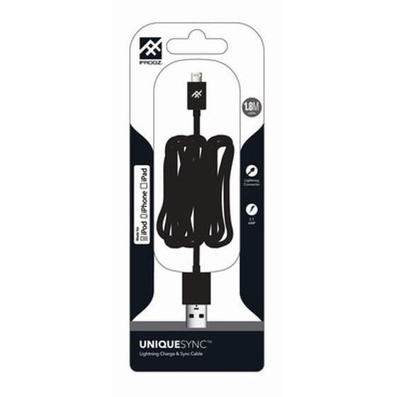 Καλώδιο δεδομένων Ifrogz Uniquesync Lightning 1.8m - Black image 1