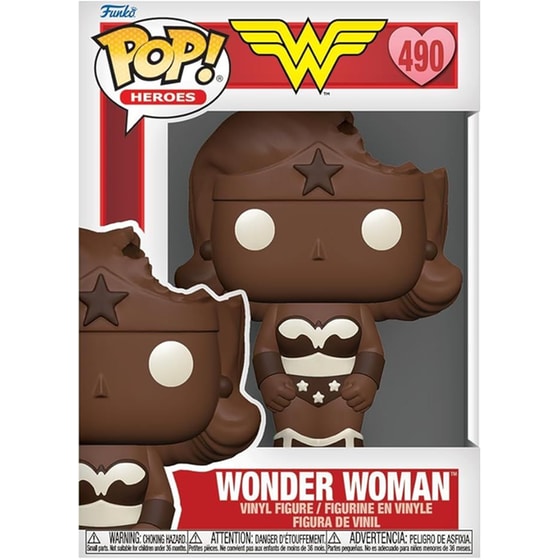 Funko Pop! Heroes - DC Heroes - Valentines Day 2024 - Wonder Woman (Valentine Chocolate) #490 image 1