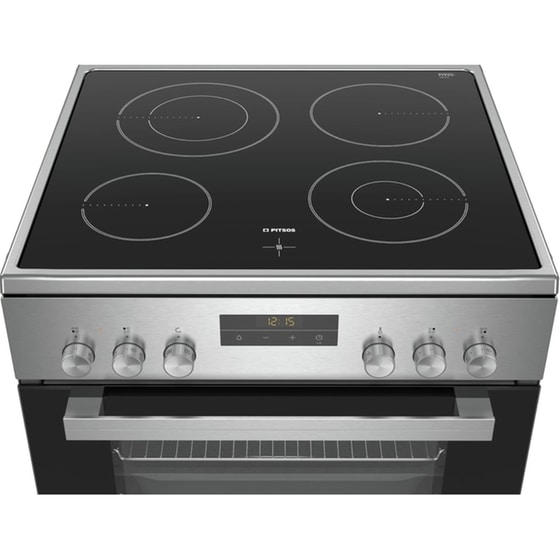 PITSOS PHN039350 66 Lt Inox Ηλεκτρική Κουζίνα Κεραμική image 1