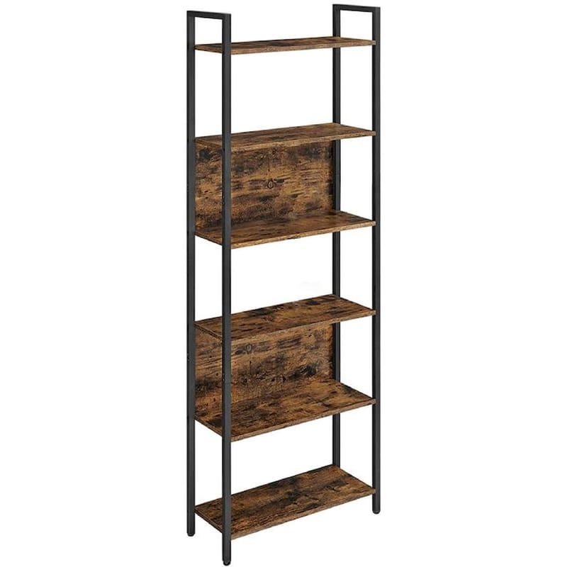 VASAGLE Ραφιέρα Vasagle Lls113b01 από Μοριοσανίδα/Μέταλλο 60x24x186cm - Καφέ/Μαύρο