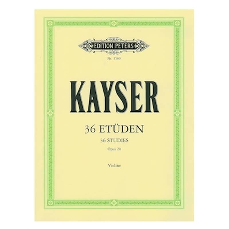 EDITION PETERS Βιβλίο Για Βιολί Edition Peters Kayser - 36 Studies, Op.20