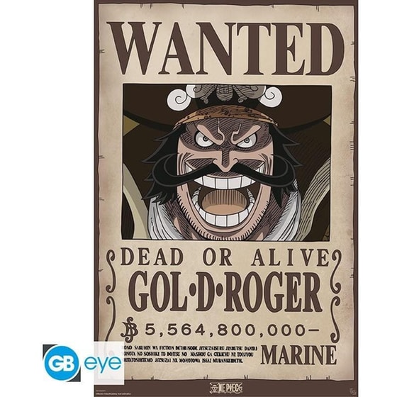 Αφίσα One Piece Gol D. Roger Wanted Κάθετη 61x92 cm image 0
