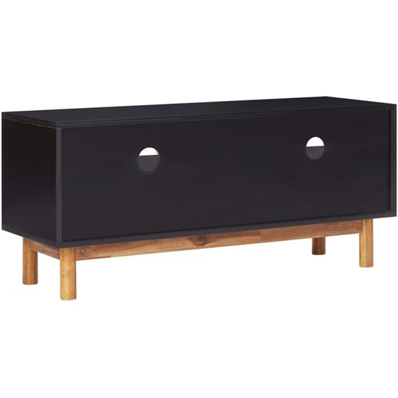 Έπιπλο Τηλεόρασης VidaXL από Ξύλο 100x35x45cm - Mάυρο/Καφέ image 3
