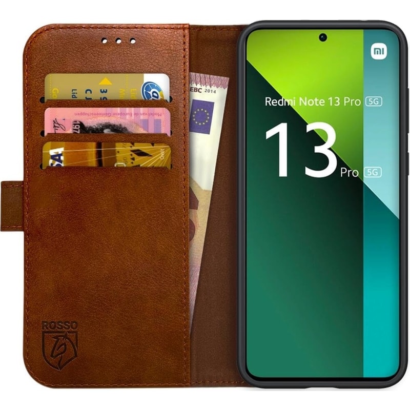 ROSSO Θήκη Xiaomi Redmi Note 13 Pro 5G/Poco X6 - Rosso Element PU Wallet - Brown