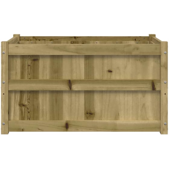 Ζαρντινιέρα VidaXL από Μασίφ Ξύλο Πεύκου 90x50cm - Καφέ image 3