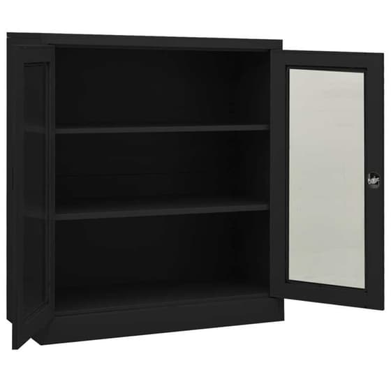 Ντουλάπα Γραφείου Vidaxl Ατσάλινη 90x40x105cm - Ανθρακί image 4