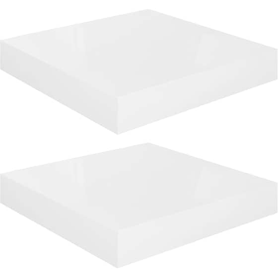 Ράφια Τοίχου VidaXL από MDF 23x23.5x3.8 cm 2 Τμχ - Λευκό image 0