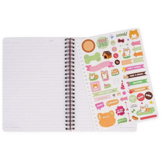 Σημειωματάριο Legami Ριγέ Σπιράλ Large Α5 Corgi image 4