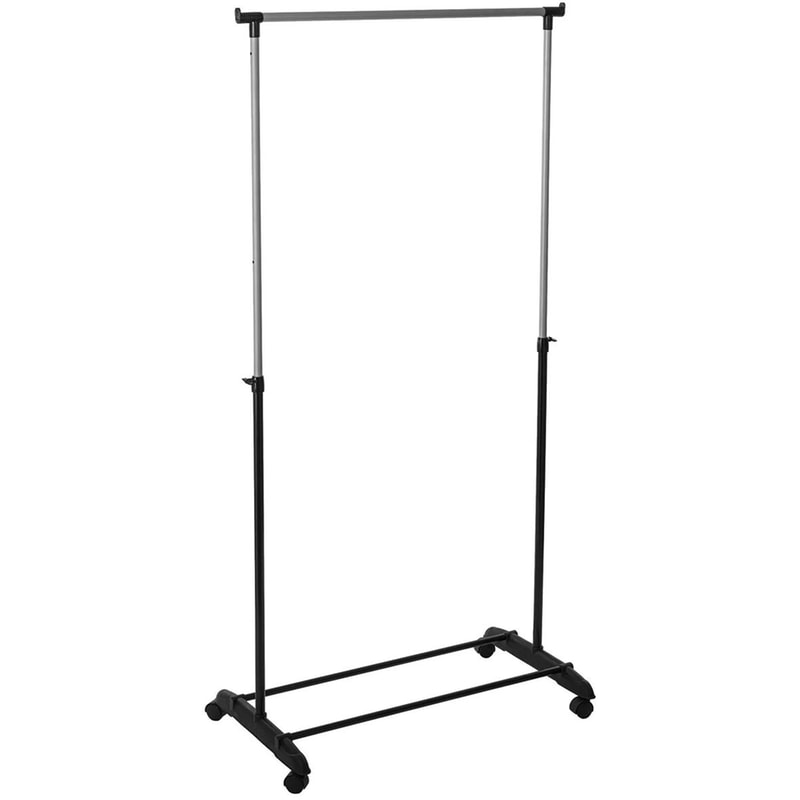 SPITISHOP Κρεμάστρα Ρούχων Δαπέδου Spitishop Τροχήλατη F-v Simple Rack 138925 80x42x110 cm - Μαύρη