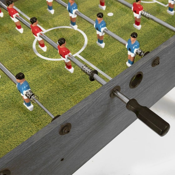 Ποδοσφαιράκι Garlando F-2 Ξύλινο 121x98.5x79-81cm με Τηλεσκοπικές Ράβδους - Γκρι image 2