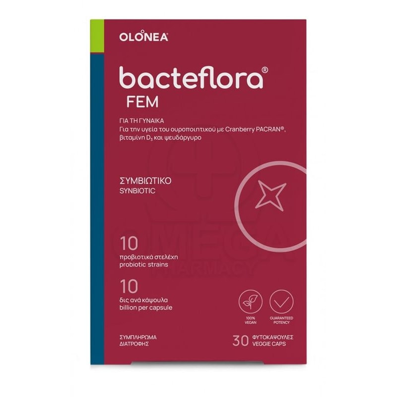 OLONEA Προβιοτικό OLONEA Bacteflora Fem - 30 Κάψουλες