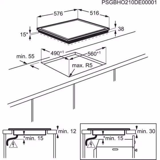 AEG HK624010XB & BPS351161M 72 Lt Inox Eντοιχιζόμενο Σετ Φούρνος και Εστία image 7