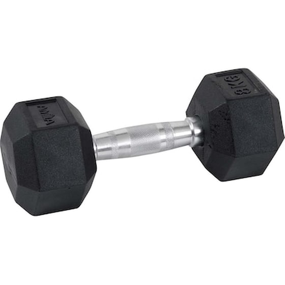 Βαράκι Εξάγωνο 30kg Amila Rubber Cover Class A 84547 από Χυτοσίδηρο - Μαύρο image 0