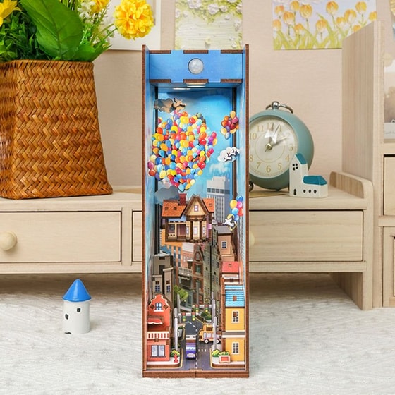 DIY 3D Puzzle Book Nook Kit Βιβλιοστάτης - Travel With The Wind image 8