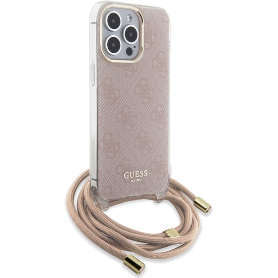 Guess “4g Logo Collection” Crossbody Hard Case Θήκη Προστασίας Από Σιλικόνη Με Λουράκι – Iphone 15 Pro Max (ροζ – Guhcp15xhc4sep) image 7