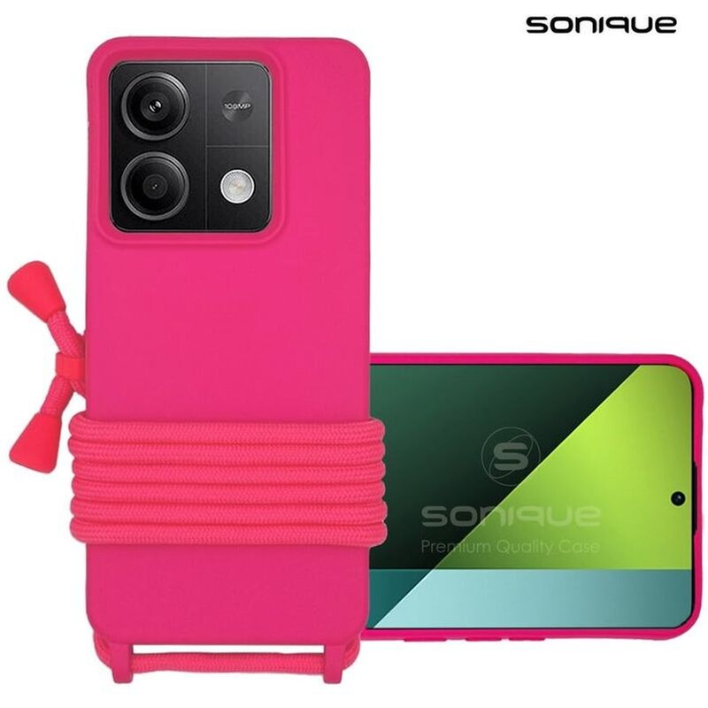 Θήκη Xiaomi Redmi Note 13 5G - Sonique Με Κορδόνι Carryhang - Ροζ SONIQUE