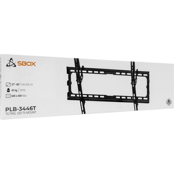 Βάση Τηλεόρασης Επιτοίχια Sbox PLB-3446T-2 με Κλίση 37" - 80" έως 45 kg image 7