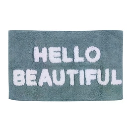 Πατάκι Μπάνιου Das Home Bathmats 0671 Ορθογώνιο από Βαμβάκι 50x80 cm - Γαλάζιο/Λευκό