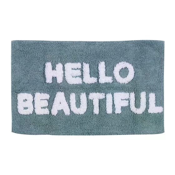 Πατάκι Μπάνιου Das Home Bathmats 0671 Ορθογώνιο από Βαμβάκι 50x80 cm - Γαλάζιο/Λευκό image 0