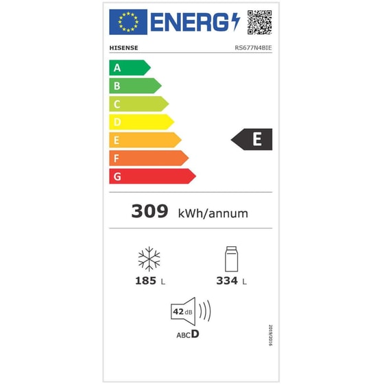 HISENSE RS677N4BIE Total No Frost 519 Lt Inox Ψυγείο Ντουλάπα image 5