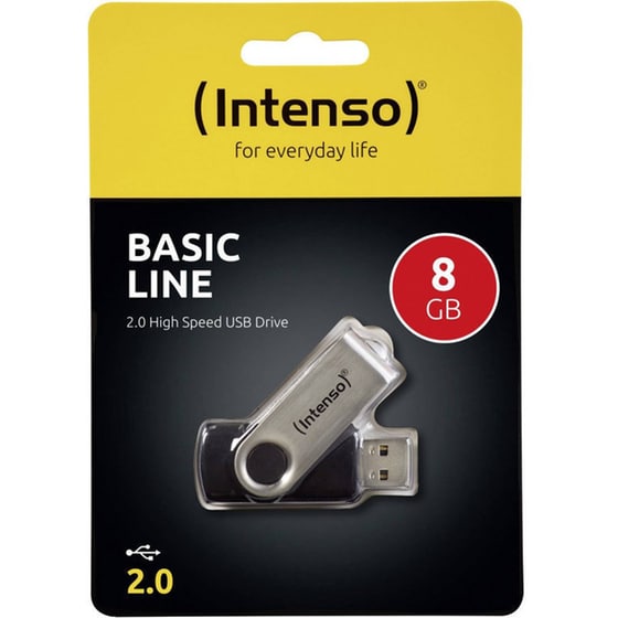 USB INTENSO BASICLINE 8GB 2.0 BLACK image 1