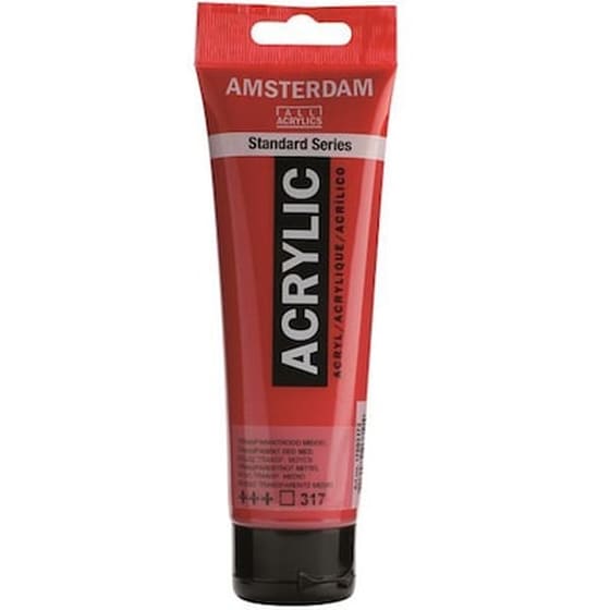 Talens Amsterdam Ακρυλικό Χρώμα 317 Tranp. Red M 120ml image 0