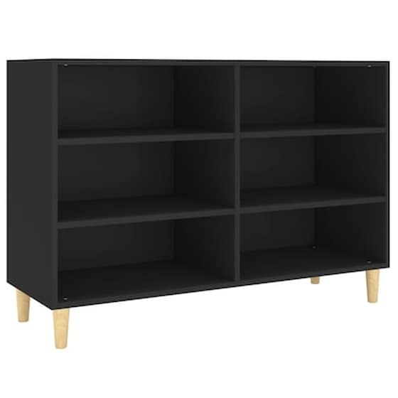 Βιβλιοθήκη VidaXL από Μοριοσανίδα 103.5x35x70 cm  - Μαύρο image 2