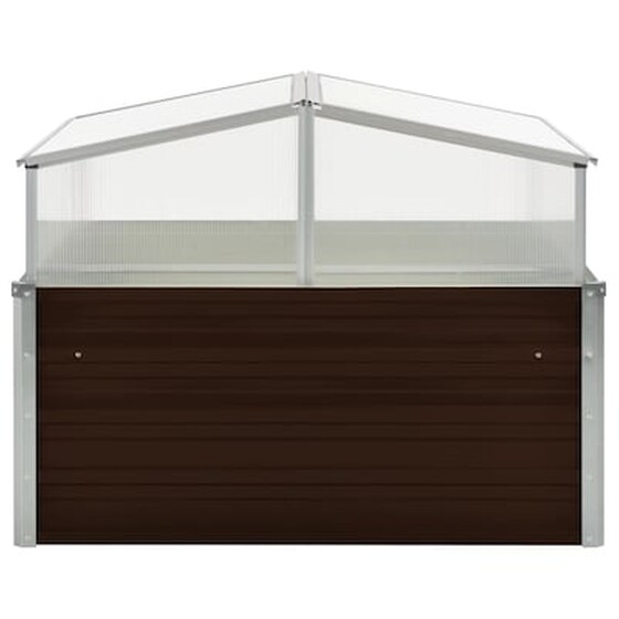 Vidaxl Θερμοκήπιο Σπορείο Καφέ 100x100x85 Εκ. Από Γαλβανισμένο Χάλυβα image 3