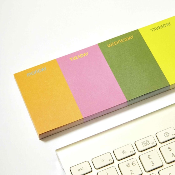 Σημειωματάριο Εβδομαδιαίο 12 Εποχές Rainbow Keyboard Jot Pad image 2